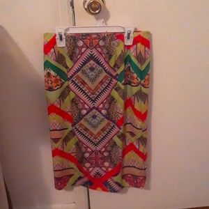Vibrant Colored Pencil Skirt Stretch